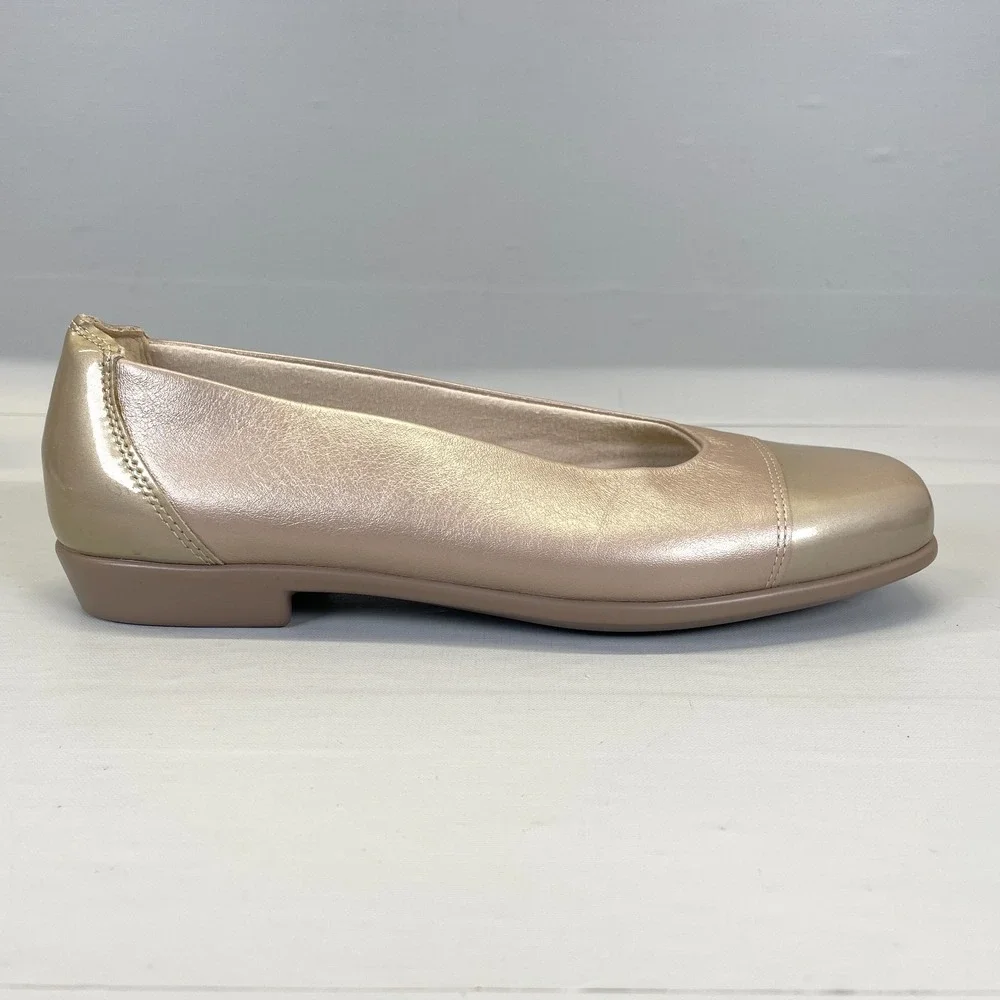 SAS Coco Ballet Flats Womens Size 8 N Beige Blush Leather Slip On Comfort Shoes